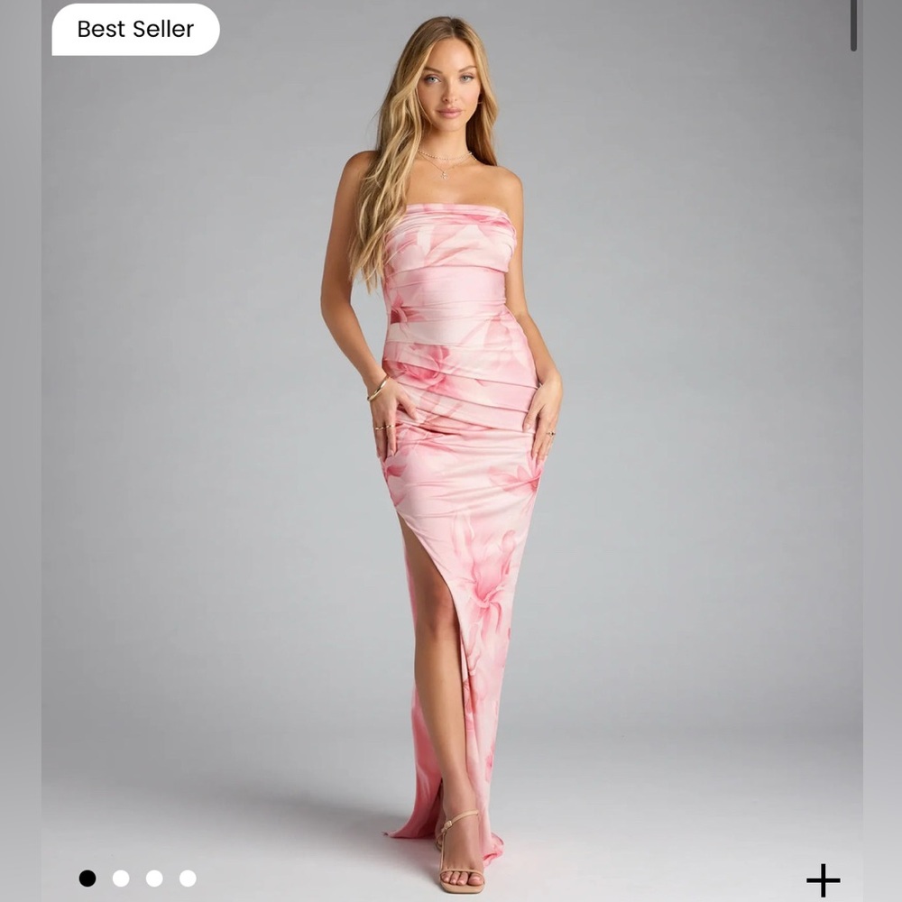 NEW Sienna Floral Bodycon Slit Formal Dress, Windsor
